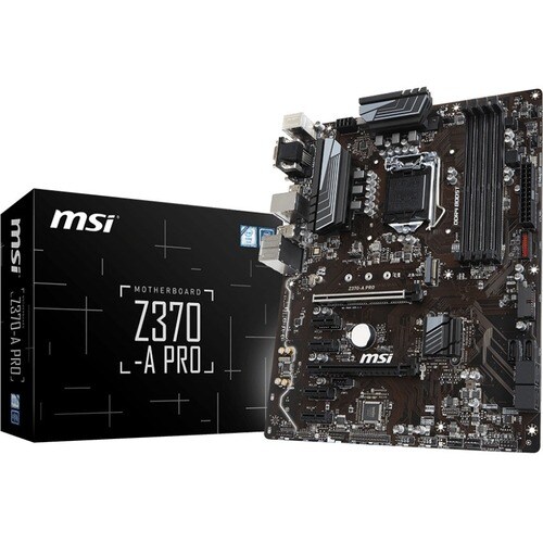 MSI Z370-A PRO Desktop Motherboard - Intel Z370 Chipset - Socket H4 LGA-1151 - Intel Optane Memory Ready - ATX - 64 GB DDR