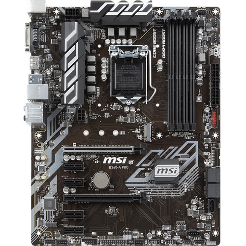 MSI B360-A PRO Desktop Motherboard - Intel B360 Chipset - Socket H4 LGA-1151 - Intel Optane Memory Ready - ATX - 64 GB DDR