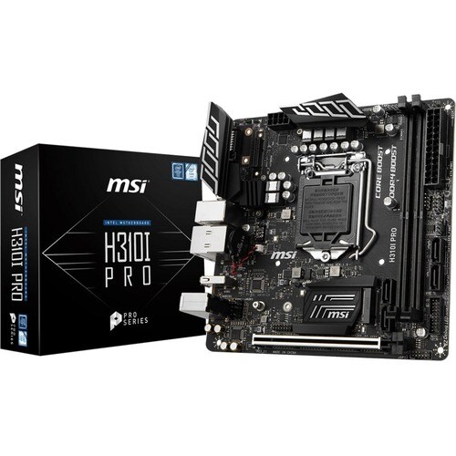 MSI H310I PRO Desktop Motherboard - Intel H310 Chipset - Socket H4 LGA-1151 - Mini ITX - 32 GB DDR4 SDRAM Maximum RAM - DI