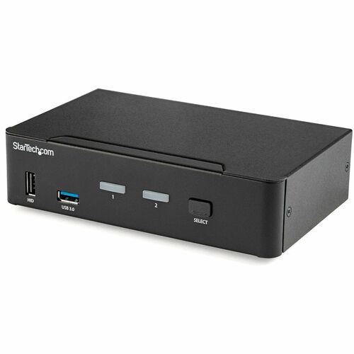 StarTech.com KVM Switchbox - TAA Compliant - 2 Computer(s) - 1 Local User(s) - 3840 x 2160 - 8 x USB - 3 x DisplayPort - D