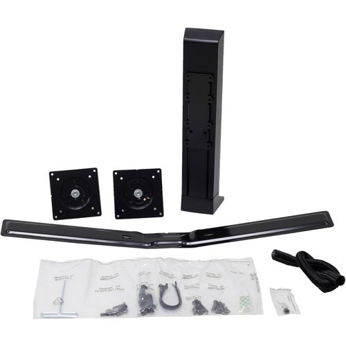 Ergotron Tischhalterung für LCD-Display - Schwarz - 2 Unterstützte(r) Display(s)Bildschirmgröße: 61 cm (24 Zoll) - max. 12