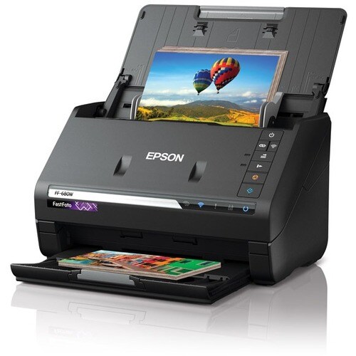 Epson FastFoto FF-680W Sheetfed Scanner - 600 dpi Optical - 30-bit Color - 10-bit Grayscale - 80 ppm (Color) - Duplex Scan