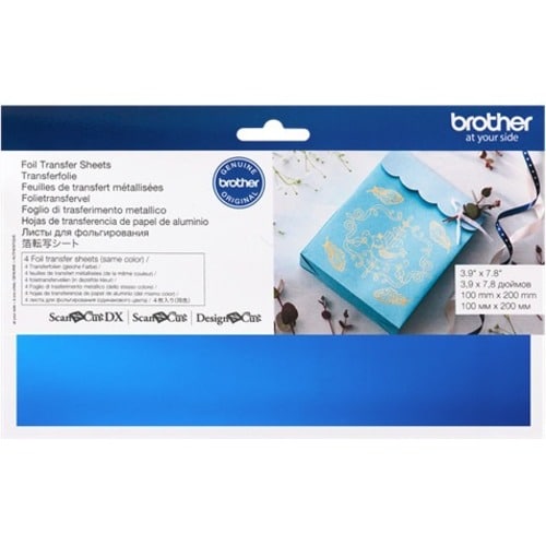 Brother Blue Foil - Greeting Card, Decoration, Craft Project, Gift - 100 mm Width x 200 mm Length - Blue - Foil - 4 Piece