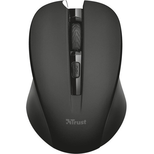 Trust Mydo Mouse - Radio Frequency - USB 2.0 - Optical - 4 Button(s) - Black - Wireless - 1800 dpi - Scroll Wheel - Symmet