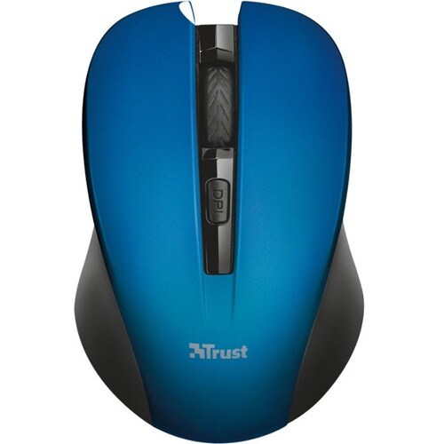 Trust Mydo Mouse - Radio Frequency - USB 2.0 - Optical - 4 Button(s) - Blue - Wireless - 1800 dpi - Scroll Wheel - Symmetr