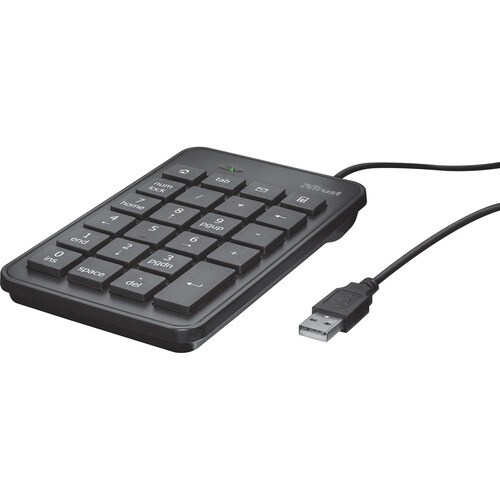 Trust Xalas Keypad - Cable Connectivity - USB Interface - 23 Key TAB, Email, Calculator, Browser Hot Key(s) - Notebook, De