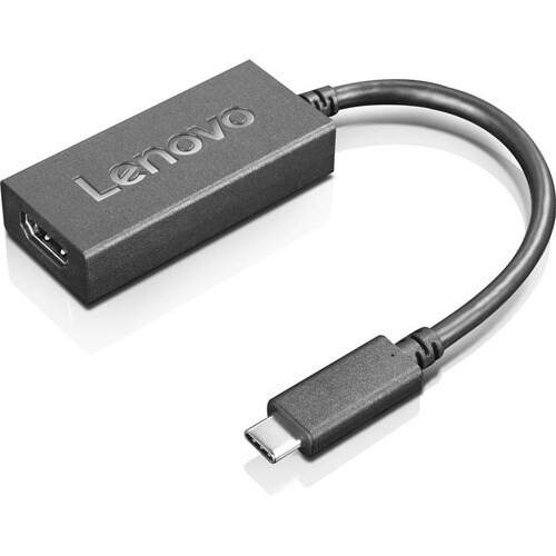 Câble A/V Lenovo - 23,88 cm HDMI/USB - pour Périphérique audio/vidéo, Ordinateur Portable, Moniteur, Projecteur - Noir