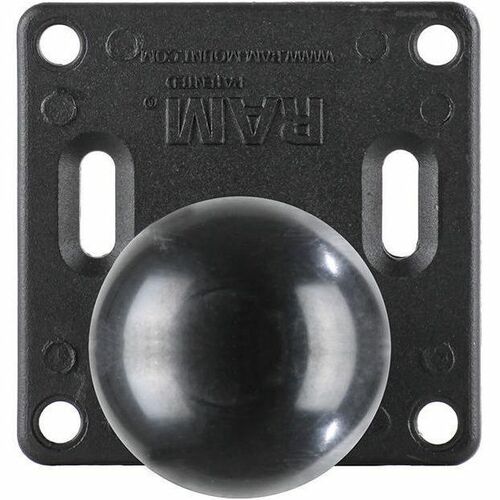 Placca di montaggio ads-tec per Terminale veicolare - Nero - 75 x 75 - 1