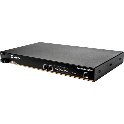 Vertiv AVOCENT ACS ACS8032MDDC-400 Device Server - 1 GB - DDR3 SDRAM - Twisted Pair, Optical Fiber - 2 x Network (RJ-45) -