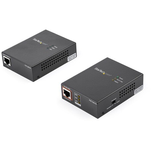 StarTech.com 1 Port Gigabit PoE Injector & Splitter Kit - 60W High/Ultra Power over Ethernet Injector 100m - 12V-24VDC Out