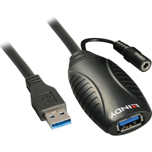 LINDY 15 m Power/USB Data Transfer/Power Cable - First End: 1 x USB 3.0 Type A - Male - Second End: 1 x USB 3.0 Type A - F