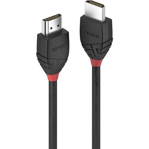 LINDY Black Line 1 m HDMI A/V Cable for Audio/Video Device - First End: 1 x HDMI 2.0 Type A Digital Audio/Video - Male - S