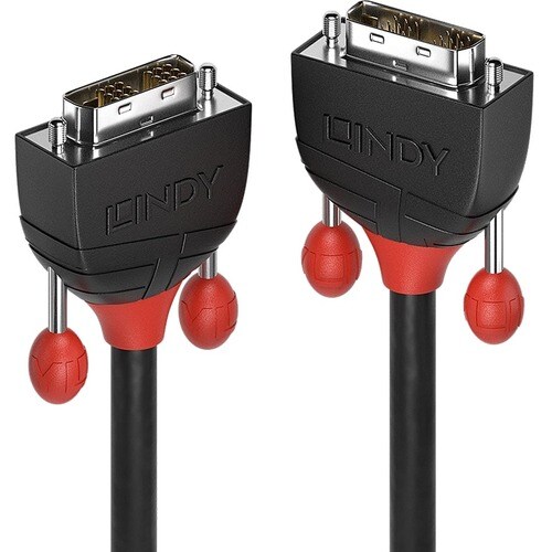 LINDY Black Line 1 m DVI-D Video Cable for Video Device, PC, Monitor, HDTV - First End: 1 x DVI-D (Single-Link) Male Digit