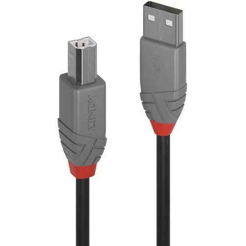 LINDY Anthra Line 50 cm USB/USB-B Datentransferkabel - Erster Anschluss: Anschluss 1: USB A, Stecker - 480 Mbit/s - Abschi