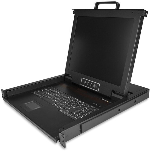 StarTech.com LCD-Rack-Konsole - Stahl - Schwarz - 1 Computer - 43,2 cm (17 Zoll) LCD - SXGA - 1280 x 1024USB - 1 x VGA - T