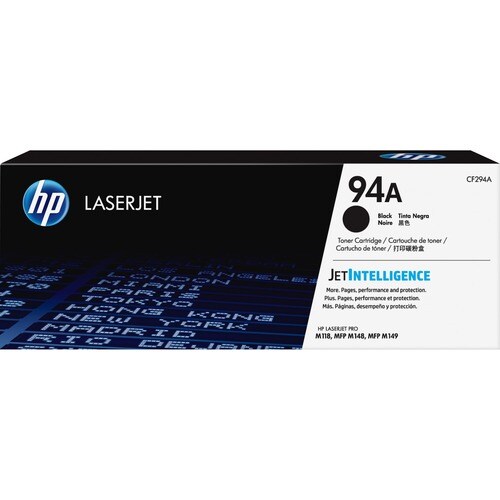 HP Toner LaserJet Original 94A Preto. Rendimento da página de toner preto: 1200 páginas, Cor(es) dos cartuchos de impressã