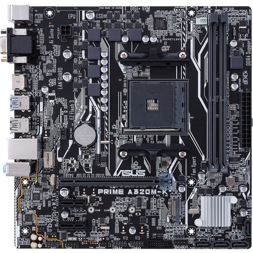Asus Prime A320M-K/CSM Desktop Motherboard - AMD A320 Chipset - Socket AM4 - Micro ATX - A-Series Processor Supported - 32