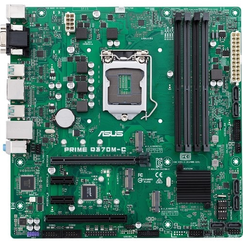 Asus Prime Q370M-C/CSM Desktop Motherboard - Intel Q370 Chipset - Socket H4 LGA-1151 - Intel Optane Memory Ready - Micro A
