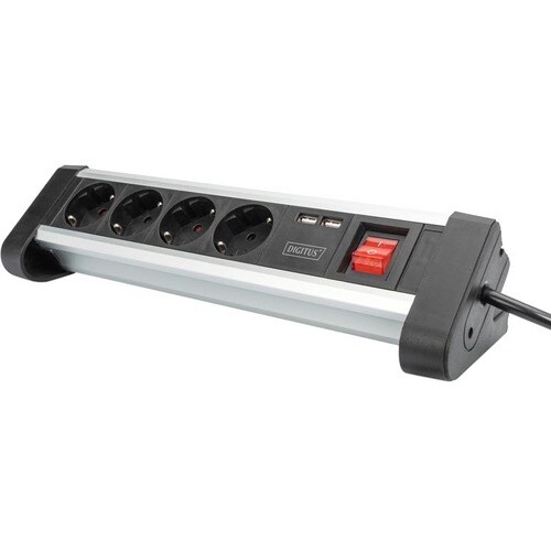 Digitus Steckdosenleiste - 2 x USB - 1,50 m Kabel - 16 A Stromstärke - 120 V AC, 230 V AC Voltage - 3,68 kW - Wandmontierb