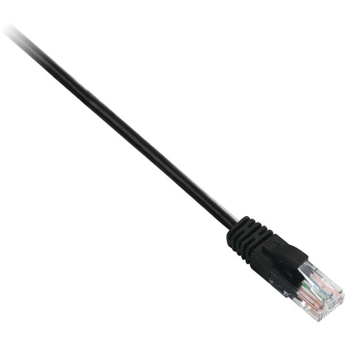 V7 V7CAT6UTP-01M-BLK-1E 1.01 m Category 6 Network Cable - Cable for Modem, Patch Panel, Network Card - First End: 1 x RJ-4