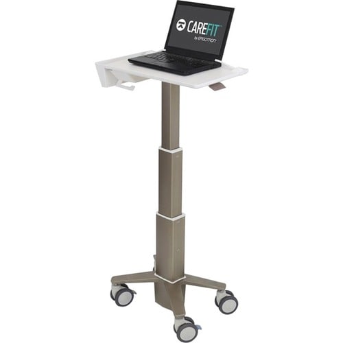Ergotron CareFit Medical Trolley - 5.44 kg Capacity - 4 Casters - 10.16 cm (4") Caster Size - Plastic, Zinc Plated Steel, 