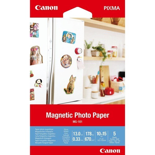 Canon MG-101 Tintenstrahl Fotopapier - DIN DIN A6 - 101,60 mm x 152,40 mm - 178 lb Basis Weight - 670 g/m² Grammage - Glän