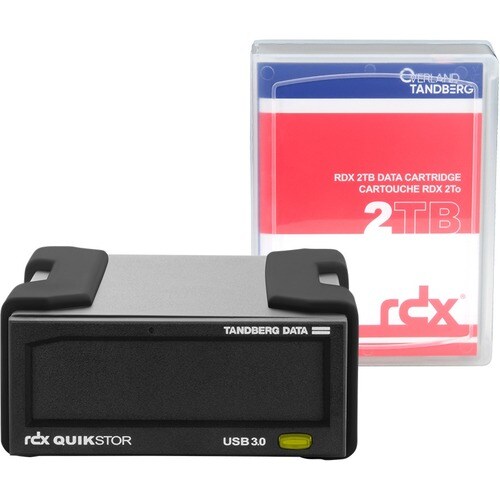 Tandberg RDX QuikStor Festplattenlaufwerkkassette - Extern - 2 TB - Schwarz - USB 3.0