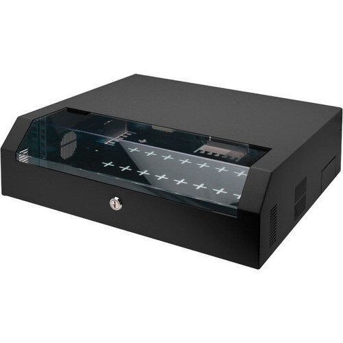 Digitus DN-19 04U-PB-B 3U Wandmontierbar Geschlossener Schrank Rackschrank für Networking, Router - Schwarz - Polycarbonat