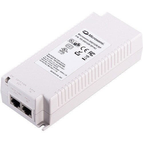 Microchip PD-9501GR/SP PoE Injector - 120 V AC, 230 V AC Input - 55 V DC Output - 1 x 10/100/1000Base-T Input Port(s) - 1 