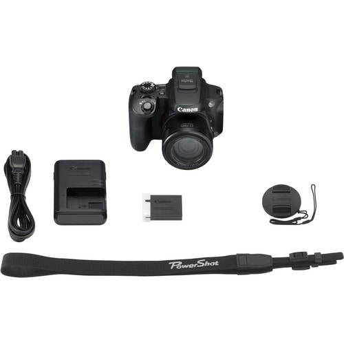 Canon PowerShot SX70 HS 20.3 Megapixel Bridge Camera - Black - 1/2.3" Sensor - Autofocus - 7.6 cm (3")LCD - Electronic Vie