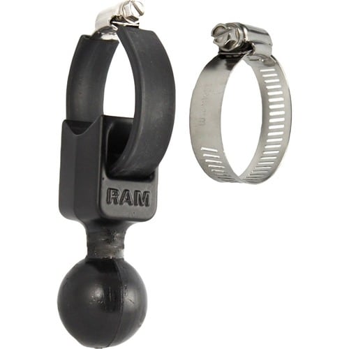 RAM Mounts Clamp Mount - Powder Coated Marine-grade Aluminum