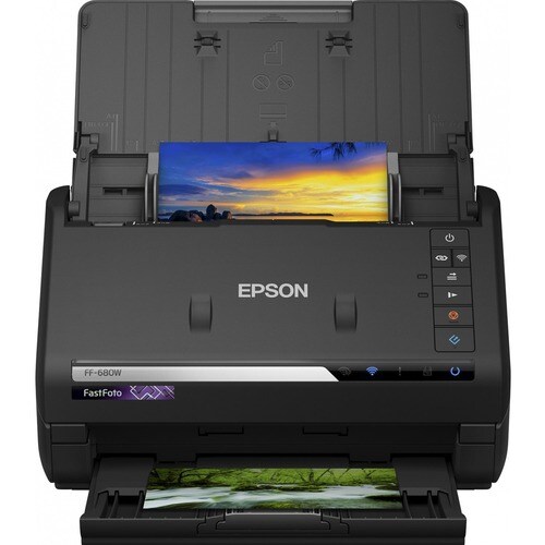 Escáner de superficie plana Epson FastFoto FF-680W - 600 ppp Óptico - 24-bit Color - 8-bit Escala de grises - 45 ppm (Mono