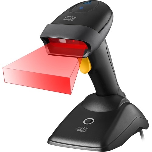 Adesso NUSCAN 2500TB Bluetooth Spill Resistant Antimicrobial 2D Barcode Scanner - Wireless Connectivity - 12" Scan Distanc