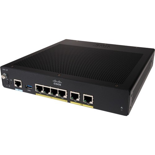 Cisco 900 C921-4P Router - 6 Anschlüsse - Management-Port - Gigabit-Ethernet - Desktop, Rackmontage, Untertisch