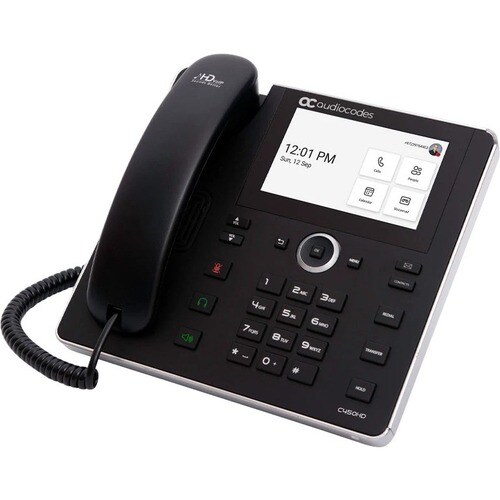 SFB C450HD IP-Phone PoE GbE with an external power supply black
2 Ethernet 10/100/1000 ports, 1280x720 5'' Color Touch LCD