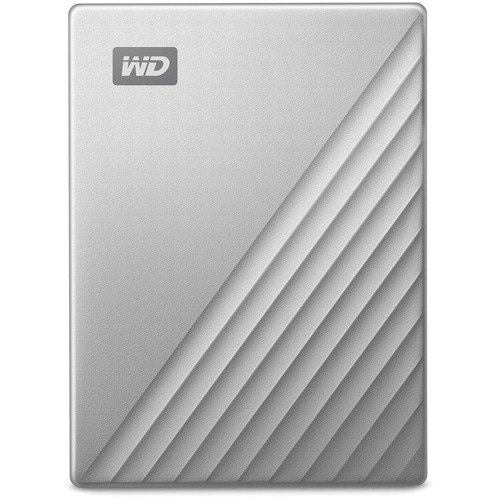 WD My Passport Ultra Tragbar Festplatte - Extern - 2 TB - Silber - USB 3.0 - 256-bit Verschlüsselungsstandard