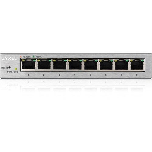 Zyxel 8-Port Gigabit Ethernet Web Managed Switch | VLAN Support | Sturdy Metal Case | Desktop or Wall-Mount | Fanless |Lif