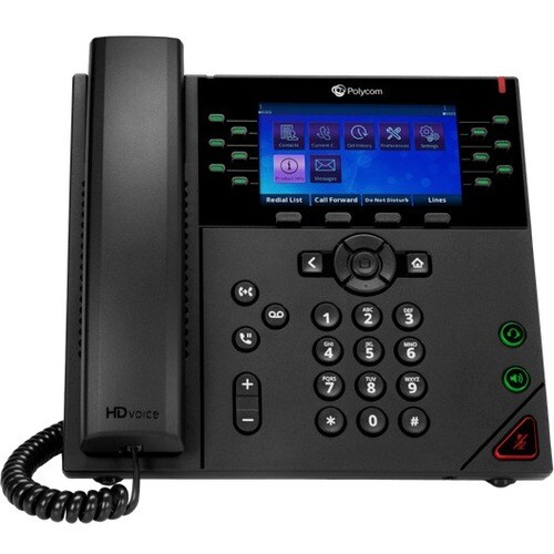Poly 450 IP-Telefon - Schnurgebunden - Schnurgebunden - Desktop, Wandmontierbar - TAA-konform - 12 x Gesamtleitung - VoIP 