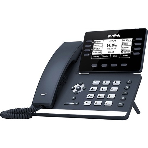 Yealink SIP-T53 IP Phone - Corded/Cordless - Corded - DECT, Bluetooth - Wall Mountable, Desktop - Classic Gray - 12 x Tota