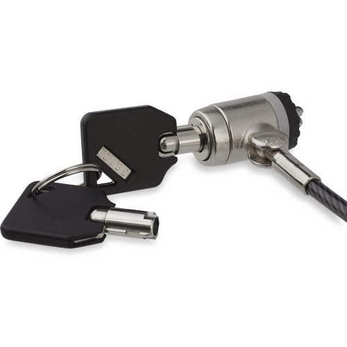 StarTech.com Keyed Cable Lock - with Push-to-Lock Button - 2 m (6.5') Steel Cable - Locking Cable for Laptop - Computer Ca
