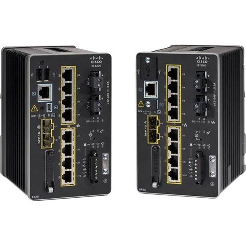 Cisco Catalyst IE3200 IE-3200-8T2S 8 Portas Gerenciável Comutador Ethernet - 3 Camada suportada - Modular - 2 Slots SFP - 