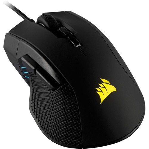 Corsair IRONCLAW RGB FPS/MOBA Gaming Mouse - Optical - Cable - Black - USB 2.0 - 18000 dpi - 7 Button(s)