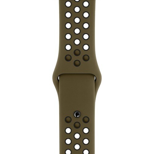 Apple 40mm Olive Flak/Black Nike Sport Band - S/M and M/L - Adjustable - Small (S)/Medium (M) & Medium (M)/Large (L) - Oli