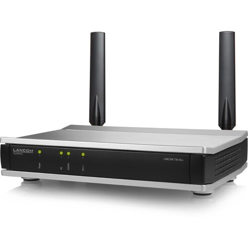 Lancom 730-4G+ Cellular Modem/Wireless Router - 4G - LTE, HSPA, UMTS(2 x External) - 37.50 MB/s Wireless Speed - 1 x Netwo