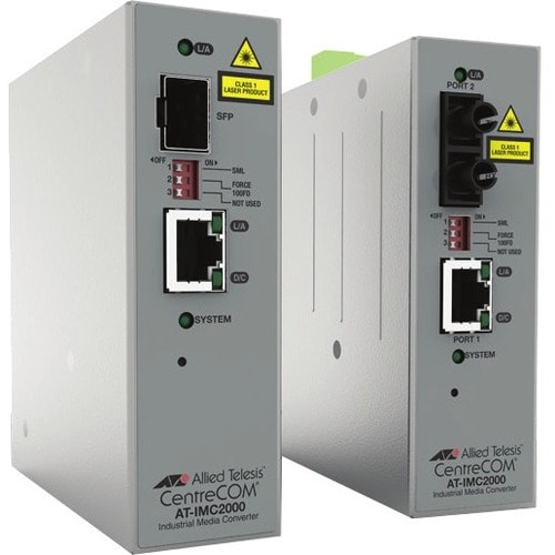 Allied Telesis IMC2000T/SP Transceiver/Media Converter - TAA Compliant - 1 Port(s) - 1 x Network (RJ-45) - Twisted Pair, O