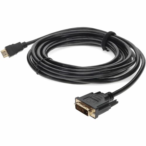 AddOn 12ft HDMI 1.3 Male to DVI-D Dual Link (24+1 pin) Male Black Cable For Resolution Up to 2560x1600 (WQXGA) - 12 ft DVI
