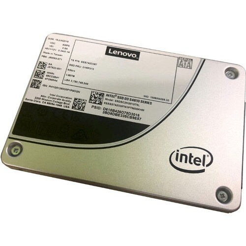 ThinkSystem 2.5in Intel S4610 3.84TB Mainstream SATA 6Gb Hot Swap SSD