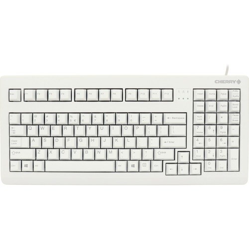 CHERRY G80-1800 Keyboard - Cable Connectivity - USB Interface - English (US) - Light Grey - USB Interface - English (US)