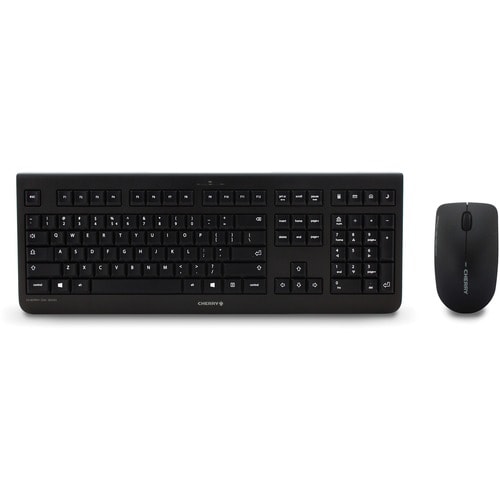 CHERRY DW 3000 Keyboard & Mouse - QWERTY - English (US) - 1 - USB LPK Wireless RF 2.40 GHz Keyboard - Keyboard/Keypad Colo