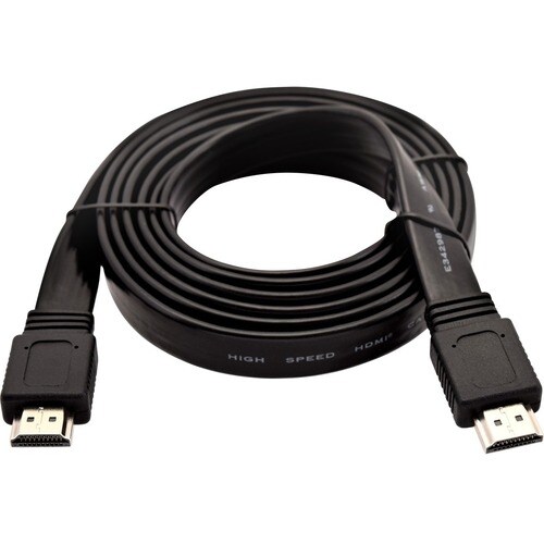 V7 V7HDMI4FL-02M-BK-1E 2.01 m HDMI A/V Cable - Cable for Monitor, PC, HDTV, Projector, Audio/Video Device - First End: 1 x